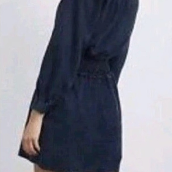 Rails NWOT Shawna Dark Vintage Smocked Waist Long Sleeve Denim Dress Size XL - Picture 4 of 9